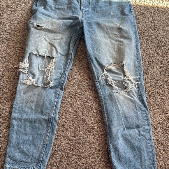 Zara Brand Distressed Light Blue Women's Jeans - Picture 4 of 6
